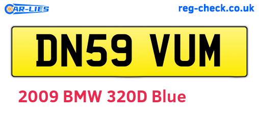 DN59VUM are the vehicle registration plates.