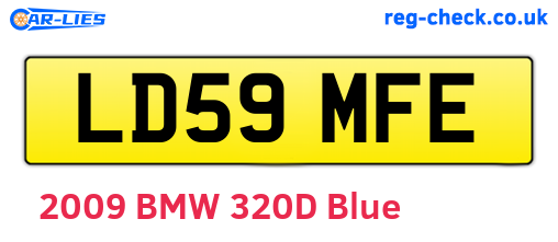 LD59MFE are the vehicle registration plates.