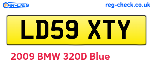 LD59XTY are the vehicle registration plates.