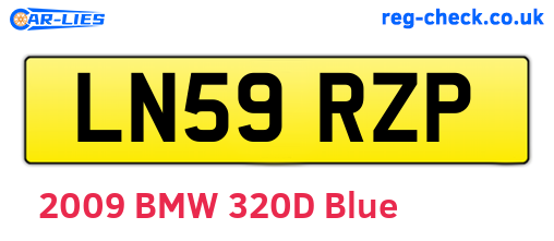 LN59RZP are the vehicle registration plates.