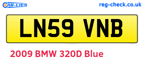 LN59VNB are the vehicle registration plates.