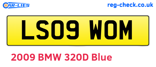 LS09WOM are the vehicle registration plates.