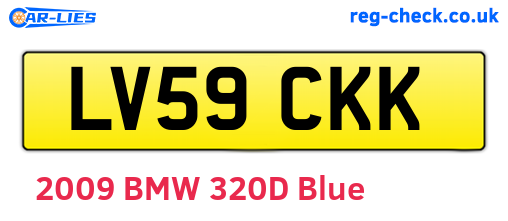 LV59CKK are the vehicle registration plates.