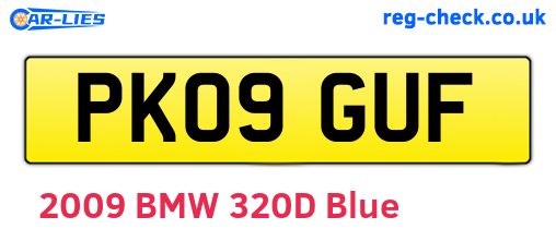 PK09GUF are the vehicle registration plates.