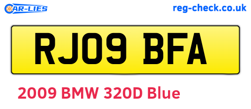 RJ09BFA are the vehicle registration plates.