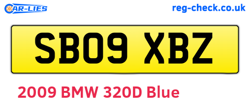 SB09XBZ are the vehicle registration plates.