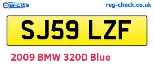 SJ59LZF are the vehicle registration plates.