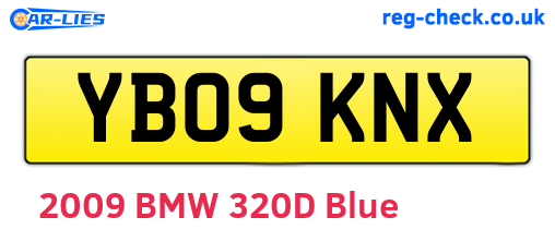 YB09KNX are the vehicle registration plates.