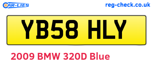 YB58HLY are the vehicle registration plates.