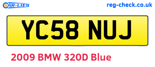 YC58NUJ are the vehicle registration plates.