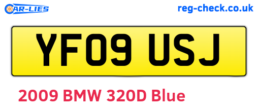 YF09USJ are the vehicle registration plates.