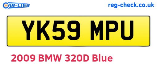 YK59MPU are the vehicle registration plates.