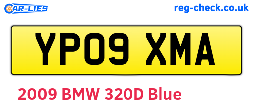 YP09XMA are the vehicle registration plates.