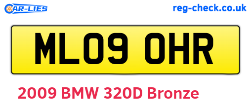 ML09OHR are the vehicle registration plates.