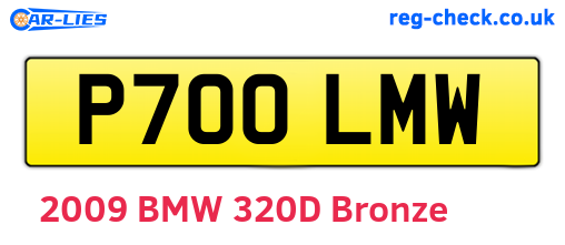P700LMW are the vehicle registration plates.