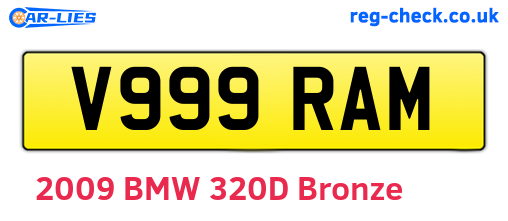 V999RAM are the vehicle registration plates.