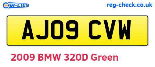 AJ09CVW are the vehicle registration plates.