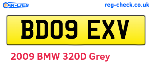 BD09EXV are the vehicle registration plates.