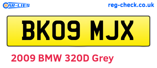 BK09MJX are the vehicle registration plates.