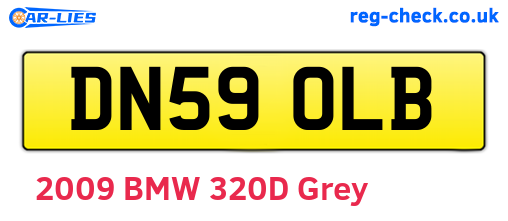 DN59OLB are the vehicle registration plates.