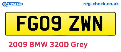 FG09ZWN are the vehicle registration plates.