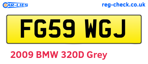 FG59WGJ are the vehicle registration plates.
