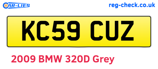 KC59CUZ are the vehicle registration plates.