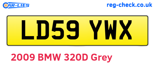 LD59YWX are the vehicle registration plates.