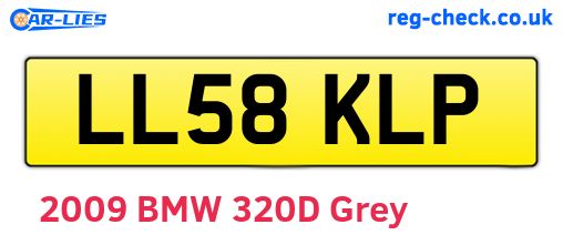 LL58KLP are the vehicle registration plates.