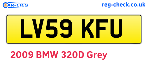 LV59KFU are the vehicle registration plates.