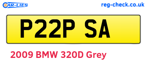 P22PSA are the vehicle registration plates.