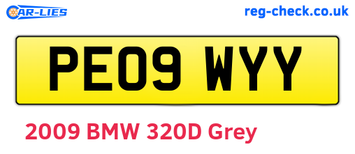 PE09WYY are the vehicle registration plates.