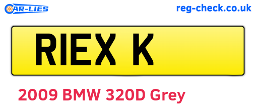 R1EXK are the vehicle registration plates.