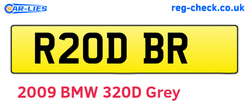 R20DBR are the vehicle registration plates.