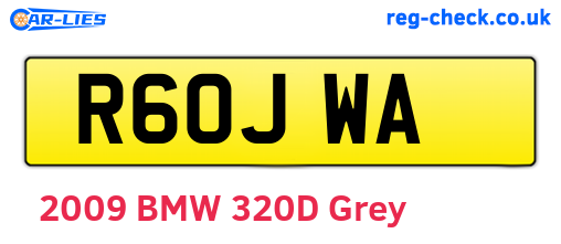 R60JWA are the vehicle registration plates.