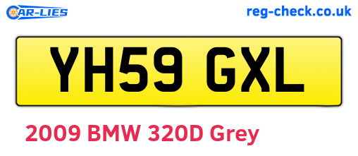 YH59GXL are the vehicle registration plates.