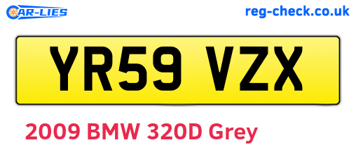 YR59VZX are the vehicle registration plates.