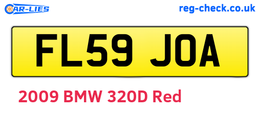 FL59JOA are the vehicle registration plates.