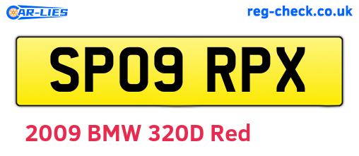 SP09RPX are the vehicle registration plates.