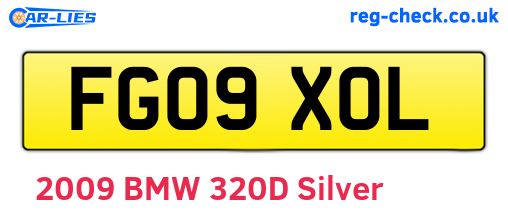FG09XOL are the vehicle registration plates.