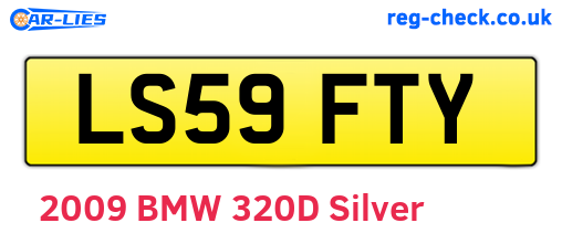 LS59FTY are the vehicle registration plates.