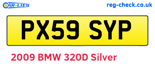 PX59SYP are the vehicle registration plates.