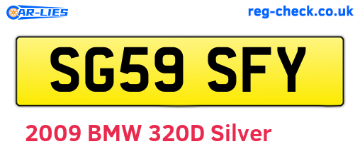 SG59SFY are the vehicle registration plates.