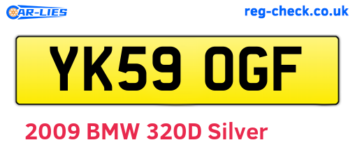 YK59OGF are the vehicle registration plates.
