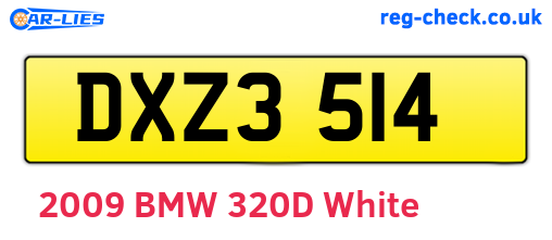 DXZ3514 are the vehicle registration plates.