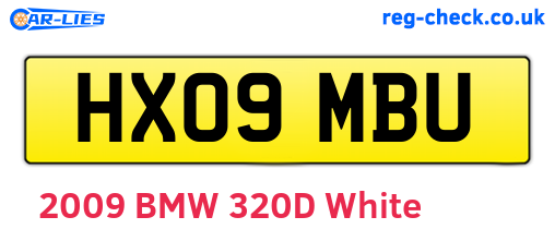 HX09MBU are the vehicle registration plates.