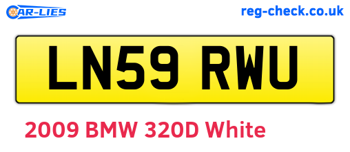 LN59RWU are the vehicle registration plates.