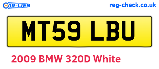 MT59LBU are the vehicle registration plates.