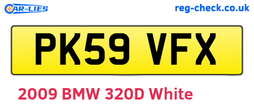PK59VFX are the vehicle registration plates.