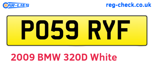 PO59RYF are the vehicle registration plates.